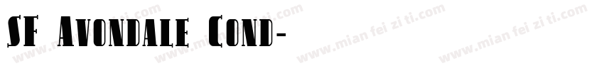SF Avondale Cond字体转换